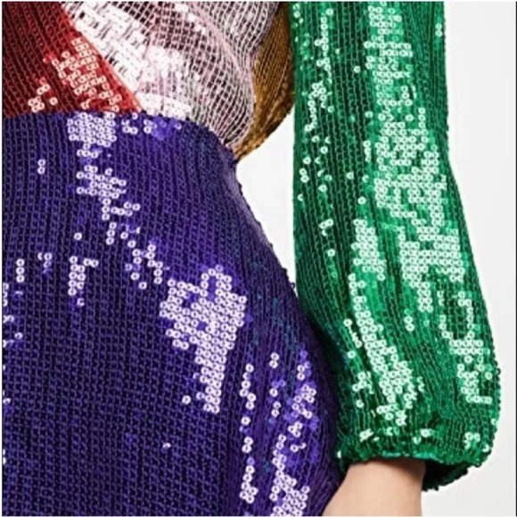 Alice + Olivia multi colored sequin mini dress - Picture 6 of 15
